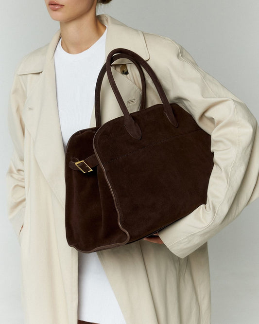 Olivia Suede Bag - Coffee