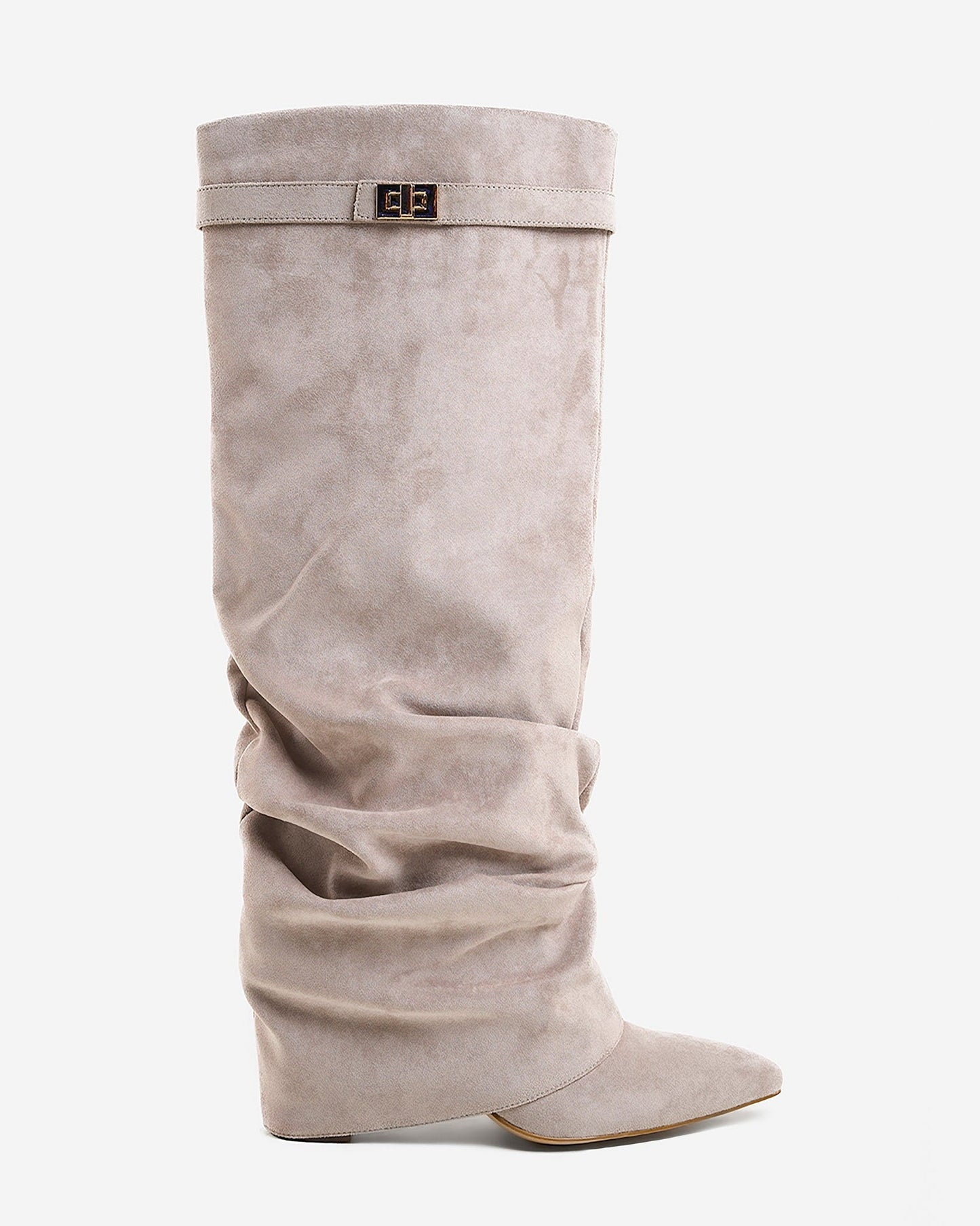 Lavista Slouchy Suede knee high boots - Taupe