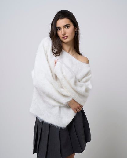 Adalisa Knit Sweater - White