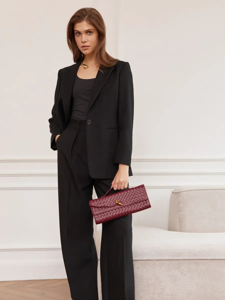 Emilia Clutch Bag - Burgundy