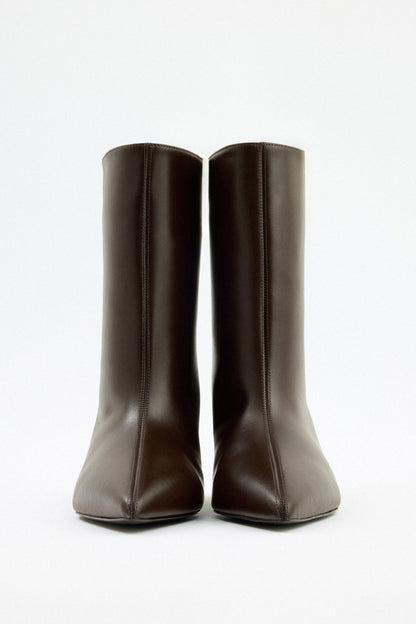 Aria Leather Ankle boots - Dark Brown