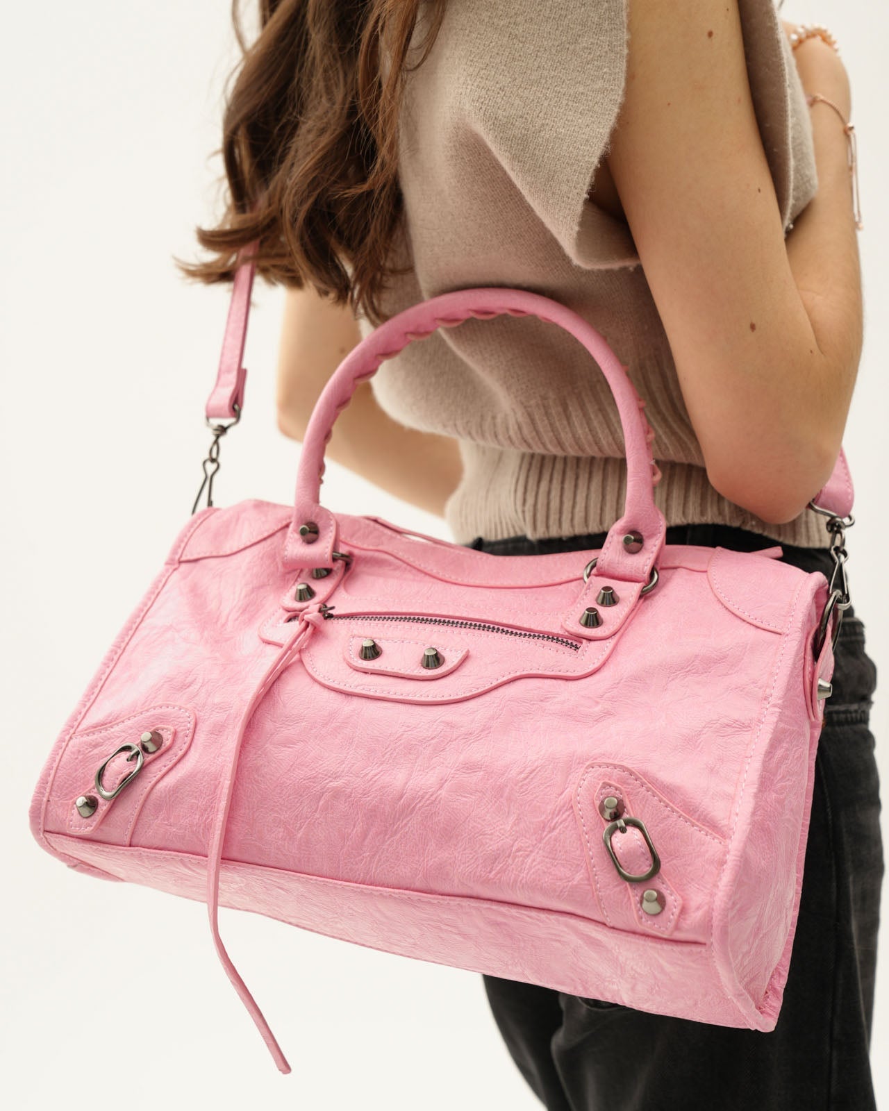 It girl bag medium - Baby pink