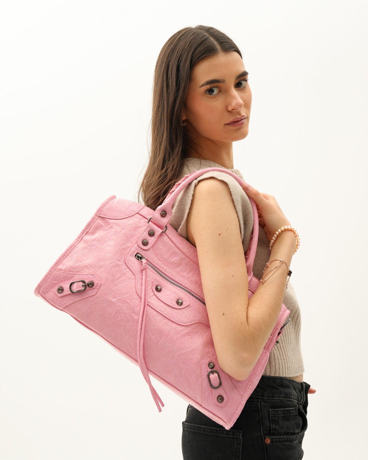 It girl bag large - Baby pink