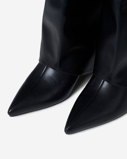 2 in 1 knee & ankle boots - Black