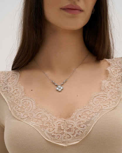 Calina Long Lace Top - Beige
