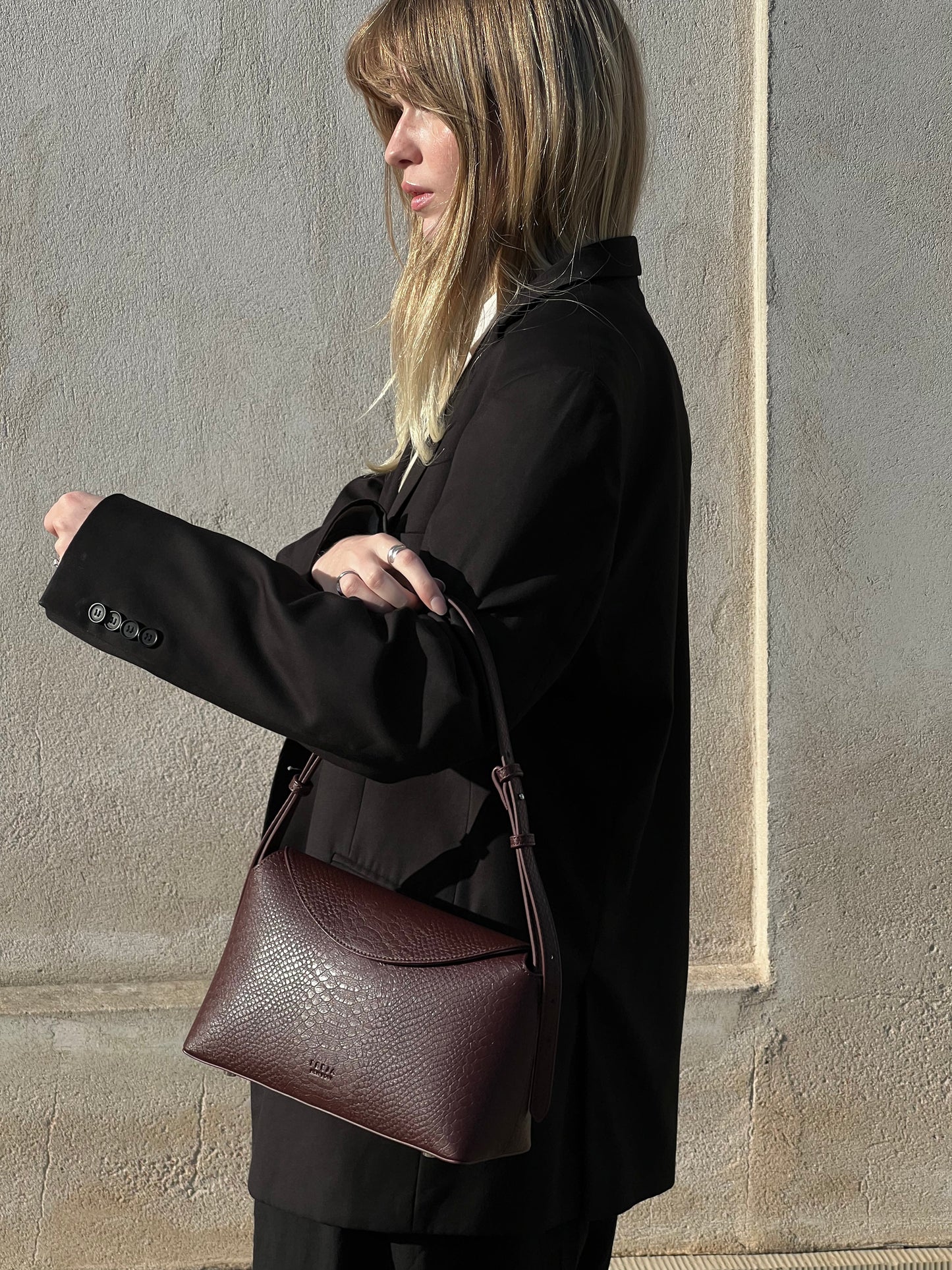 Hudson Bag Berry Croc