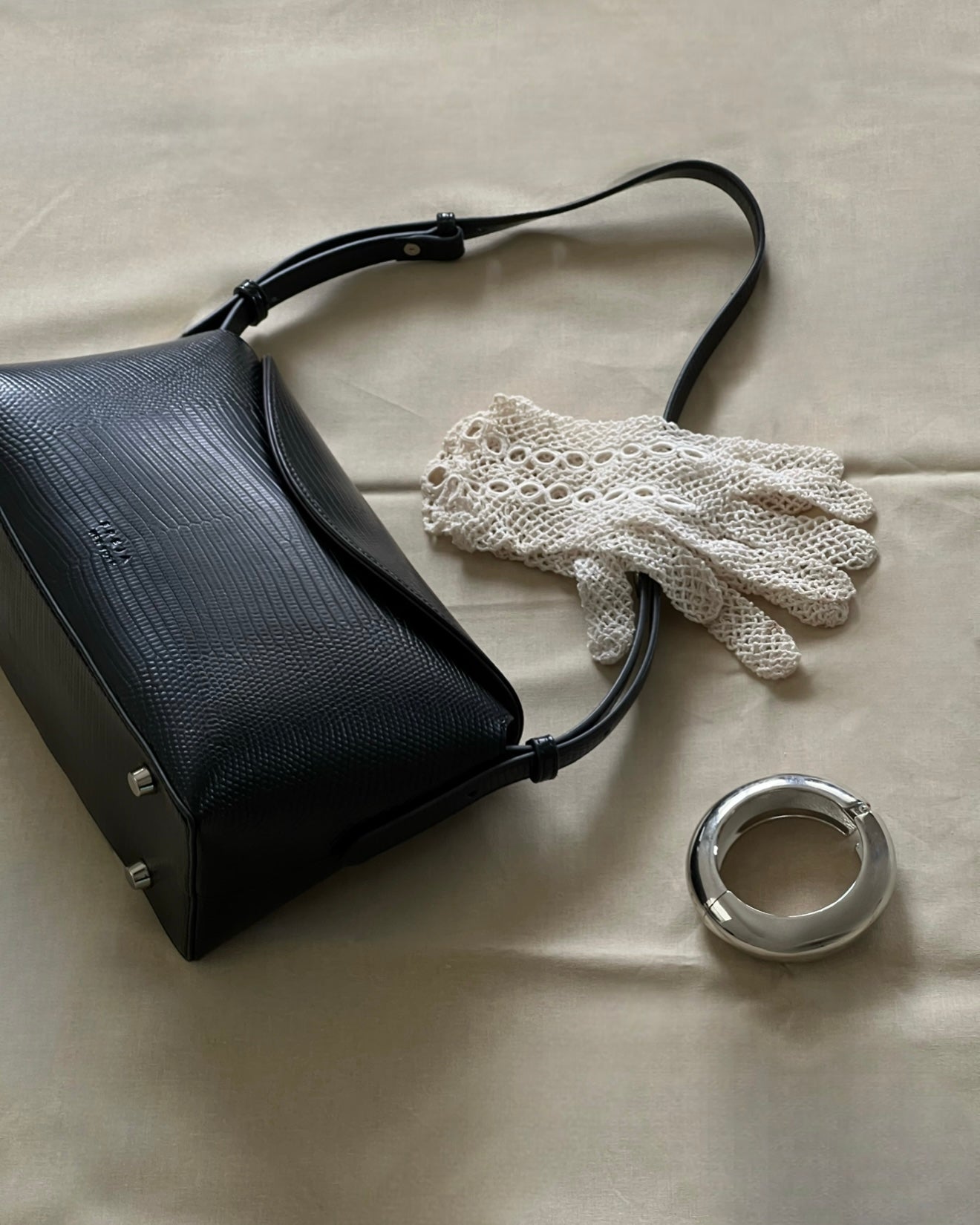 Hudson Bag Black Lizard
