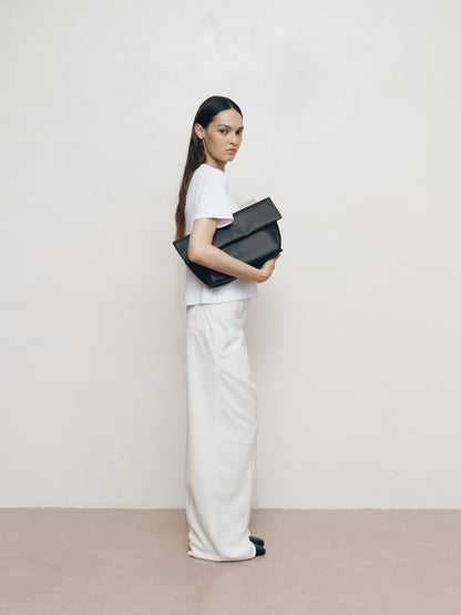 Seamed Clutch Black