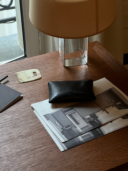 Zip Pouch 5 Black Lizard