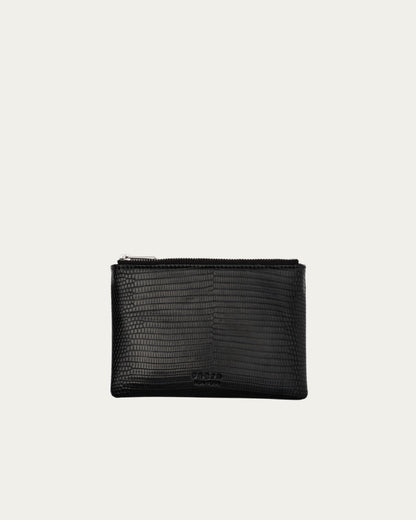 Zip Pouch 8 Black Lizard