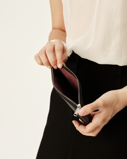 Zip Pouch 8 Black Lizard