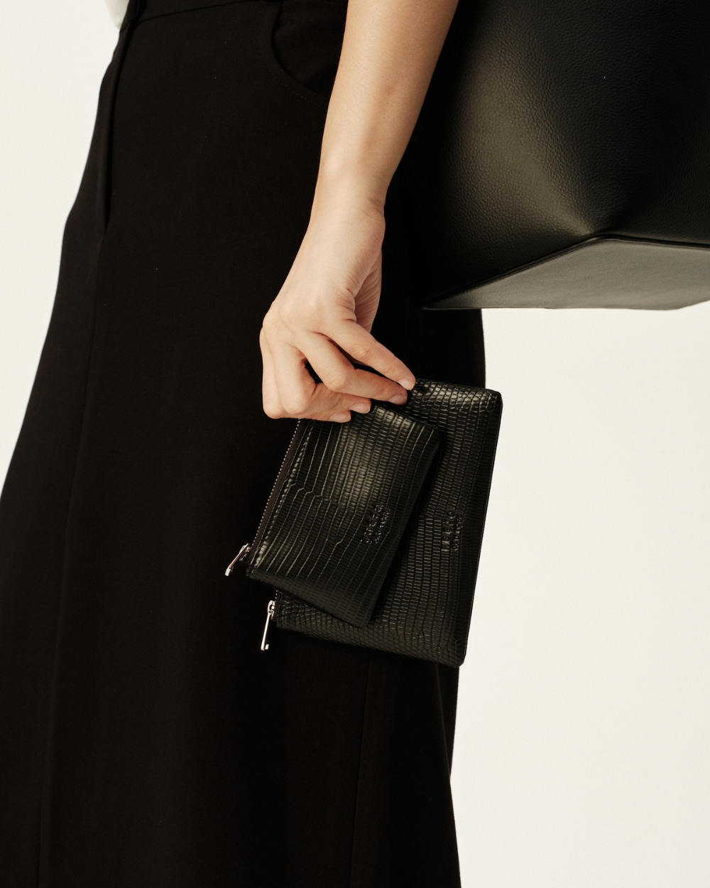 Zip Pouch 5 Black Lizard