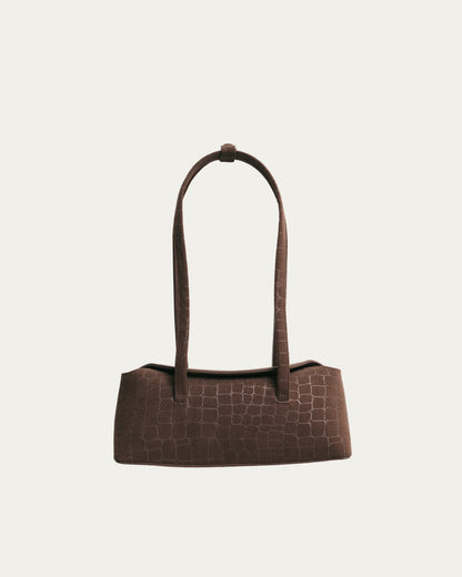 Mini Chrystie Bag Chocolate Suede Croc