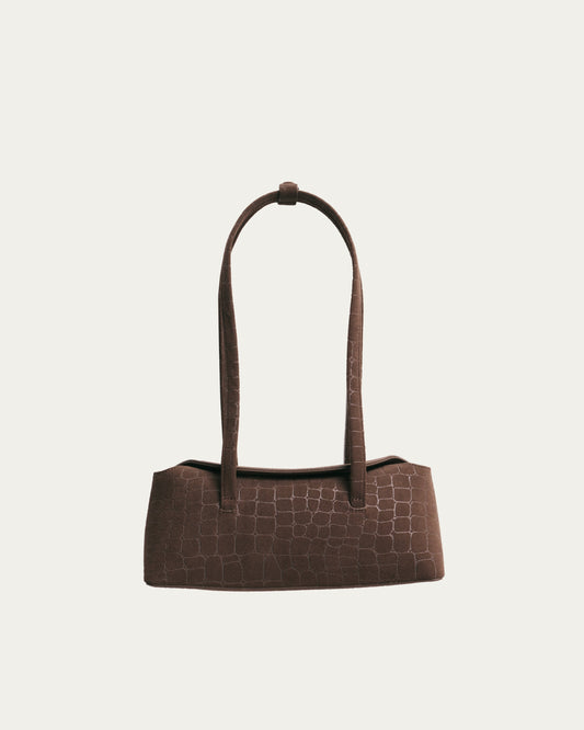 Mini Chrystie Bag Chocolate Suede Croc
