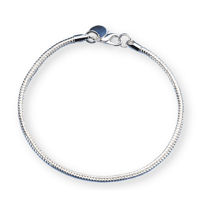 925 Silver Denmark Cobra Bracelet with 3mm Zircon