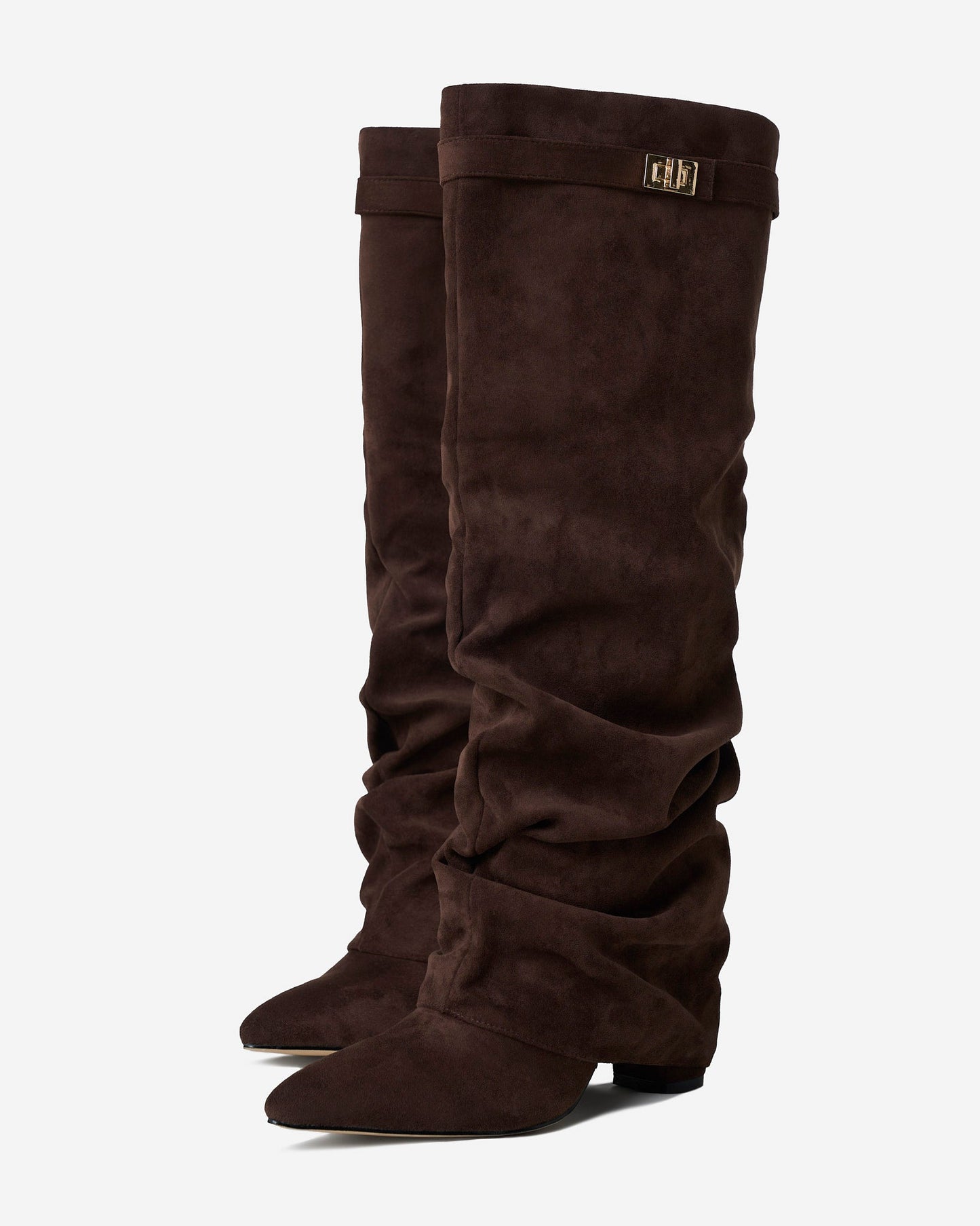 Lavista Slouchy Suede knee high boots - Dark Brown