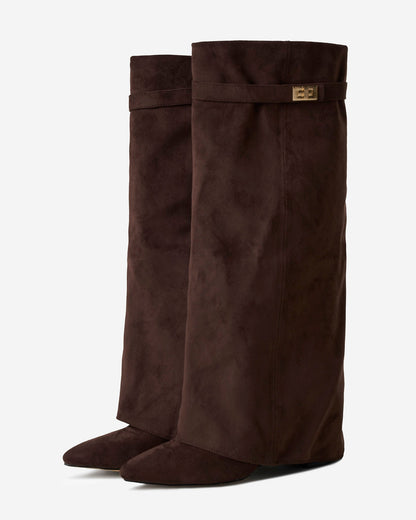 Lavista Suede knee high boots - Dark Brown