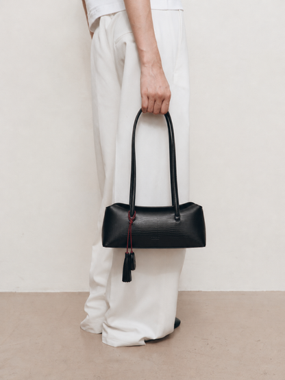 Mini Chrystie Bag Reptile Noir