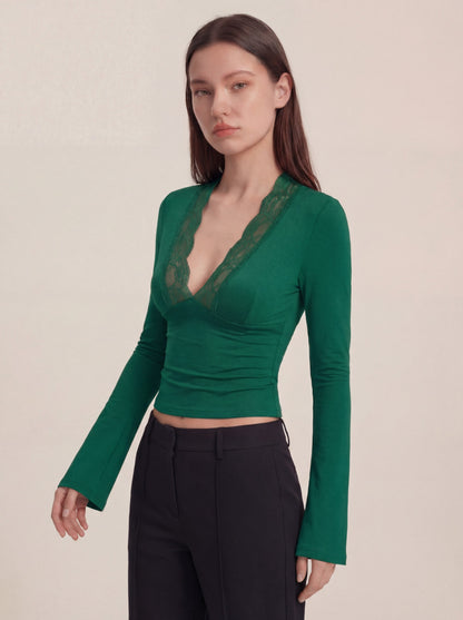 Maya Lace Top - Green