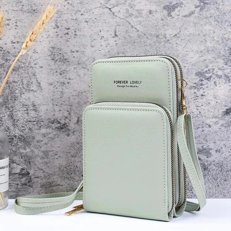 Small Leather Crossbody Bag/Mini Messenger Shoulder Purse LUXURY