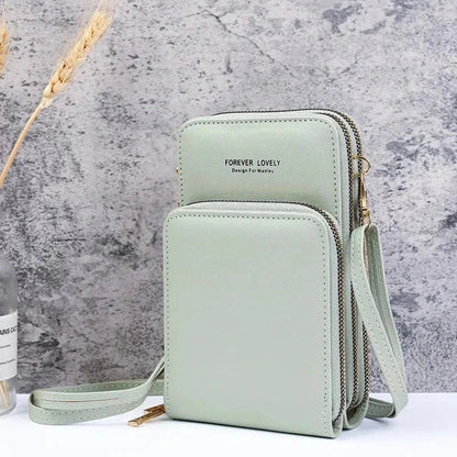 Small Leather Crossbody Bag/Mini Messenger Shoulder Purse LUXURY