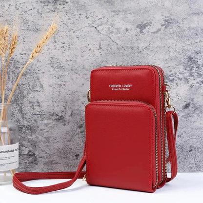 Small Leather Crossbody Bag/Mini Messenger Shoulder Purse LUXURY