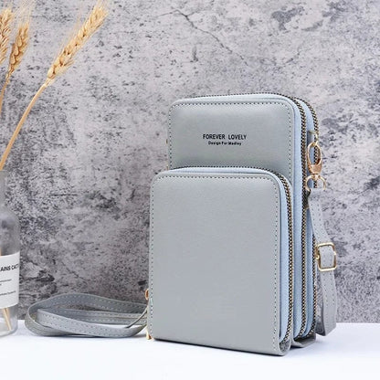 Small Leather Crossbody Bag/Mini Messenger Shoulder Purse LUXURY