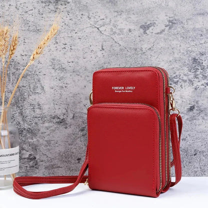 Small Leather Crossbody Bag/Mini Messenger Shoulder Purse LUXURY